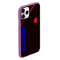 Чехол iPhone 11 Pro матовый Suzuki Абстракция, цвет: 3D-фиолетовый — фото 2