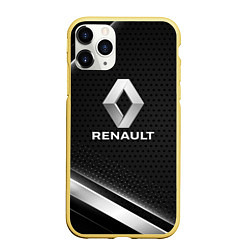 Чехол iPhone 11 Pro матовый Renault абстракция, цвет: 3D-желтый