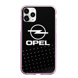 Чехол iPhone 11 Pro матовый Opel Абстракция кружочки, цвет: 3D-розовый