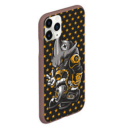 Чехол iPhone 11 Pro матовый Осторожно - Акула, цвет: 3D-коричневый — фото 2