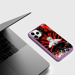 Чехол iPhone 11 Pro матовый Макима : Человек-бензопила, цвет: 3D-фиолетовый — фото 2