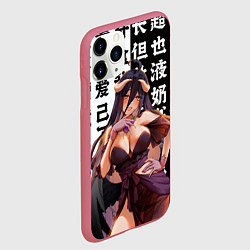 Чехол iPhone 11 Pro матовый Альбедо - Повелитель тьмы аниме, цвет: 3D-малиновый — фото 2