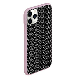 Чехол iPhone 11 Pro матовый Милые Удивлённые Пухлые Коты, цвет: 3D-розовый — фото 2