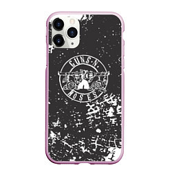 Чехол iPhone 11 Pro матовый Guns-n-roses - краска, цвет: 3D-розовый