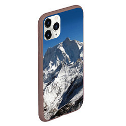 Чехол iPhone 11 Pro матовый Канченджанга, Гималаи, 8 586 м, цвет: 3D-коричневый — фото 2