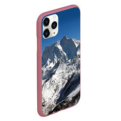 Чехол iPhone 11 Pro матовый Канченджанга, Гималаи, 8 586 м, цвет: 3D-малиновый — фото 2