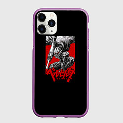 Чехол iPhone 11 Pro матовый Берсерк Гатс Постер, цвет: 3D-фиолетовый