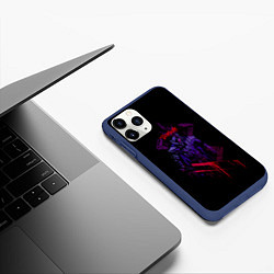 Чехол iPhone 11 Pro матовый Берсерк Гатс С Окровавленным Мечом, цвет: 3D-тёмно-синий — фото 2
