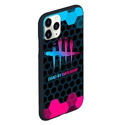 Чехол iPhone 11 Pro матовый Dead by Daylight - neon gradient, цвет: 3D-черный — фото 2