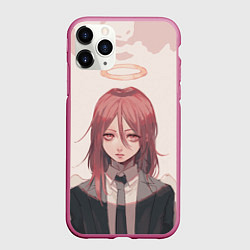 Чехол iPhone 11 Pro матовый Дьявол-ангел, цвет: 3D-малиновый