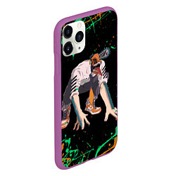 Чехол iPhone 11 Pro матовый Дэндзи на корточках, цвет: 3D-фиолетовый — фото 2