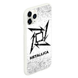 Чехол iPhone 11 Pro матовый Metallica с потертостями на светлом фоне, цвет: 3D-белый — фото 2