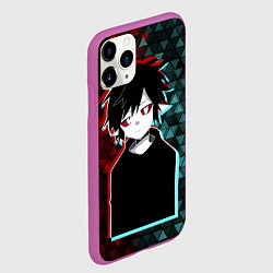 Чехол iPhone 11 Pro матовый Аниме парень Ketsu-кун, цвет: 3D-фиолетовый — фото 2