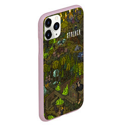 Чехол iPhone 11 Pro матовый STALKER Болото, цвет: 3D-розовый — фото 2