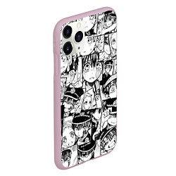 Чехол iPhone 11 Pro матовый Туалетный мальчик Ханако кун паттерн, цвет: 3D-розовый — фото 2