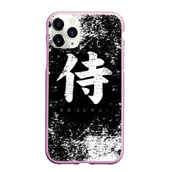 Чехол iPhone 11 Pro матовый Иероглиф samurai, цвет: 3D-розовый