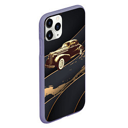Чехол iPhone 11 Pro матовый Рисунок ретро - автомобиля, цвет: 3D-серый — фото 2