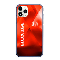 Чехол iPhone 11 Pro матовый Honda - красная абстракция, цвет: 3D-серый