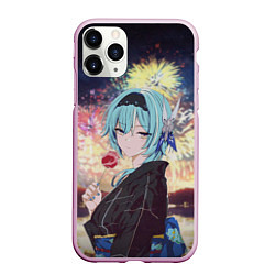 Чехол iPhone 11 Pro матовый Genshin Impact - Eula Inazuma, цвет: 3D-розовый