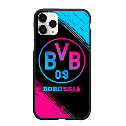Чехол iPhone 11 Pro матовый Borussia - neon gradient, цвет: 3D-черный