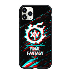 Чехол iPhone 11 Pro матовый Final Fantasy в стиле glitch и баги графики на тем, цвет: 3D-черный
