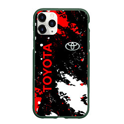 Чехол iPhone 11 Pro матовый Toyota - краска, цвет: 3D-темно-зеленый