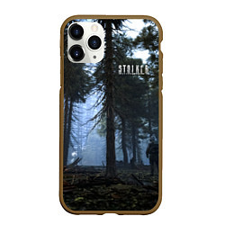 Чехол iPhone 11 Pro матовый STALKER Лес и РЛС Дуга, цвет: 3D-коричневый