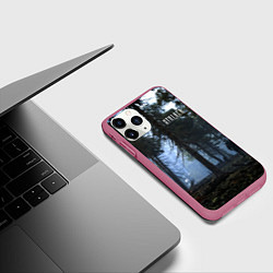 Чехол iPhone 11 Pro матовый STALKER Лес и РЛС Дуга, цвет: 3D-малиновый — фото 2