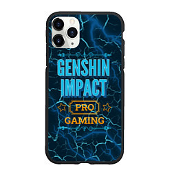 Чехол iPhone 11 Pro матовый Игра Genshin Impact: pro gaming, цвет: 3D-черный