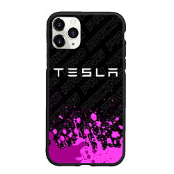 Чехол iPhone 11 Pro матовый Tesla pro racing: символ сверху