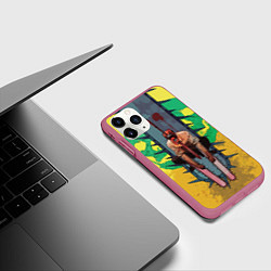 Чехол iPhone 11 Pro матовый Человек-бензопила : Дэндзи, цвет: 3D-малиновый — фото 2