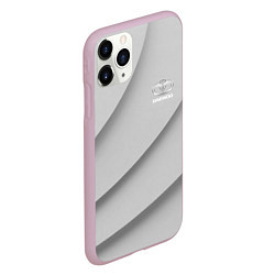 Чехол iPhone 11 Pro матовый Daewoo - серая абстракция, цвет: 3D-розовый — фото 2