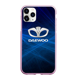 Чехол iPhone 11 Pro матовый Daewoo - лучи, цвет: 3D-розовый