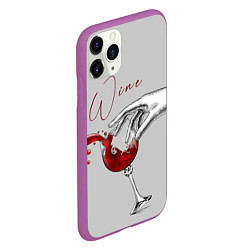 Чехол iPhone 11 Pro матовый Время винишка, цвет: 3D-фиолетовый — фото 2