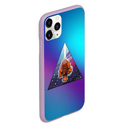 Чехол iPhone 11 Pro матовый Утконосий Дзен 3D, цвет: 3D-сиреневый — фото 2