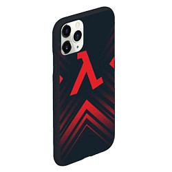 Чехол iPhone 11 Pro матовый Красный символ Half-Life на темном фоне со стрелка, цвет: 3D-черный — фото 2