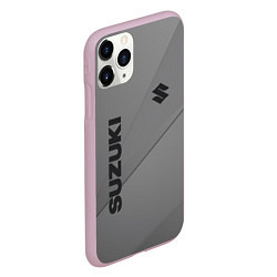 Чехол iPhone 11 Pro матовый Suzuki - серая абстракция, цвет: 3D-розовый — фото 2