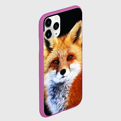 Чехол iPhone 11 Pro матовый Лиса рыжулька, цвет: 3D-фиолетовый — фото 2