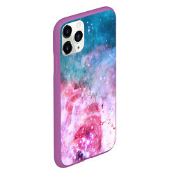 Чехол iPhone 11 Pro матовый Вспыхнувший космос, цвет: 3D-фиолетовый — фото 2