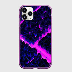 Чехол iPhone 11 Pro матовый Спящий город, цвет: 3D-фиолетовый