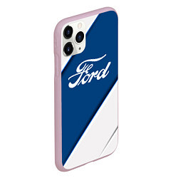 Чехол iPhone 11 Pro матовый Ford - СИНЯЯ ПОЛОСА, цвет: 3D-розовый — фото 2