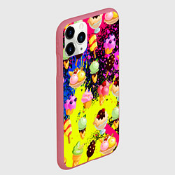 Чехол iPhone 11 Pro матовый Мороженки Вкуснятина, цвет: 3D-малиновый — фото 2