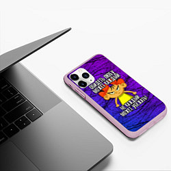 Чехол iPhone 11 Pro матовый Обидеть Любу может каждый, не каждый может убежать, цвет: 3D-розовый — фото 2