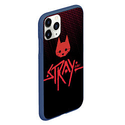 Чехол iPhone 11 Pro матовый Stray game cat бродячий кот игра, цвет: 3D-тёмно-синий — фото 2