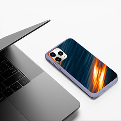 Чехол iPhone 11 Pro матовый Раскаленная гладь, цвет: 3D-светло-сиреневый — фото 2