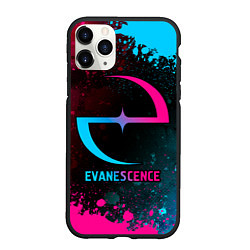 Чехол iPhone 11 Pro матовый Evanescence - neon gradient, цвет: 3D-черный