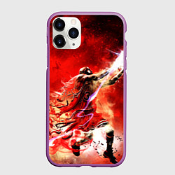 Чехол iPhone 11 Pro матовый Jordan Graffiti Art, цвет: 3D-фиолетовый