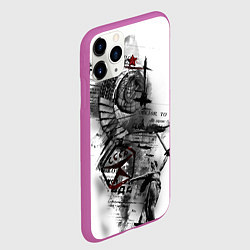 Чехол iPhone 11 Pro матовый СССР - газета, цвет: 3D-фиолетовый — фото 2