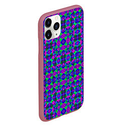 Чехол iPhone 11 Pro матовый Калейдоскопический неоновый узор, цвет: 3D-малиновый — фото 2