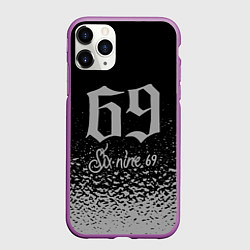 Чехол iPhone 11 Pro матовый 6ix9ine БРЫЗГИ, цвет: 3D-фиолетовый